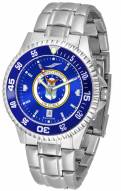 Air Force Falcons Competitor Steel AnoChrome Color Bezel Men's Watch