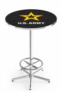U.S. Army Black Knights Chrome Bar Table with Foot Ring