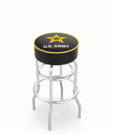 U.S. Army Black Knights Double-Ring Chrome Base Swivel Bar Stool