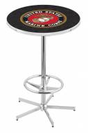 U.S. Marine Corps Chrome Bar Table with Foot Ring