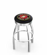 U.S. Marine Corps Chrome Swivel Barstool with Ribbed Accent Ring