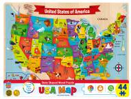 USA Map 44 Piece Wood Puzzle