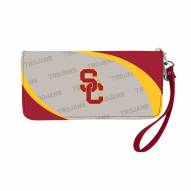 USC Trojans Curve Zip Organizer Wallet