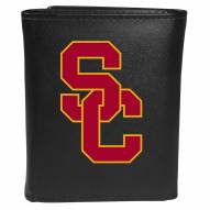 USC Trojans Large Logo Leather Tri-fold Wallet