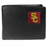 USC Trojans Leather Bi-fold Wallet in Gift Box