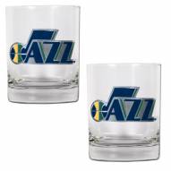 Utah Jazz NBA 2-Piece 14 Oz. Rocks Glass Set