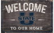 Utah State Aggies 11" x 19" Welcome to Our Home Sign