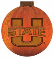 Utah State Aggies 12" Halloween Pumpkin Sign