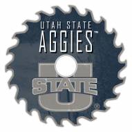 Utah State Aggies 12" Rustic Circular Saw Sign