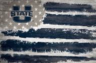 Utah State Aggies 17" x 26" Flag Sign