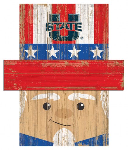 Utah State Aggies 19&quot; x 16&quot; Patriotic Head