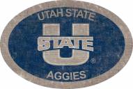Utah State Aggies 46" Team Color Oval Sign