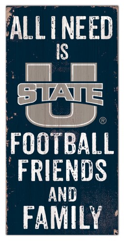 Utah State Aggies 6&quot; x 12&quot; Friends & Family Sign