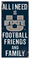 Utah State Aggies 6" x 12" Friends & Family Sign