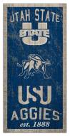 Utah State Aggies 6" x 12" Heritage Sign
