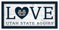 Utah State Aggies 6" x 12" Love Sign
