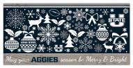 Utah State Aggies 6" x 12" Merry & Bright Sign