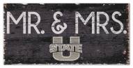 Utah State Aggies 6" x 12" Mr. & Mrs. Sign