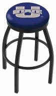 Utah State Aggies Black Swivel Bar Stool with Accent Ring