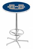 Utah State Aggies Chrome Bar Table with Foot Ring