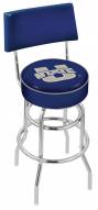 Utah State Aggies Chrome Double Ring Swivel Barstool with Back