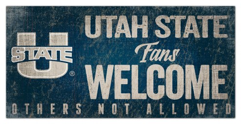 Utah State Aggies Fans Welcome Sign