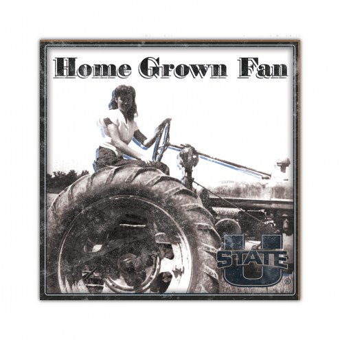 Utah State Aggies Home Grown 10&quot; x 10&quot; Sign