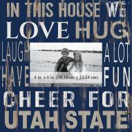 Utah State Aggies In This House 10" x 10" Picture Frame