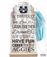Utah State Aggies In This House Mask Holder