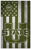 Utah State Aggies OHT Military Green Flag 11" x 19" Sign