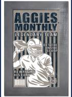 Utah State Aggies Team Monthly 11" x 19" Framed Sign