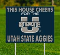 Utah State Aggies This House Cheers for Yard Sign