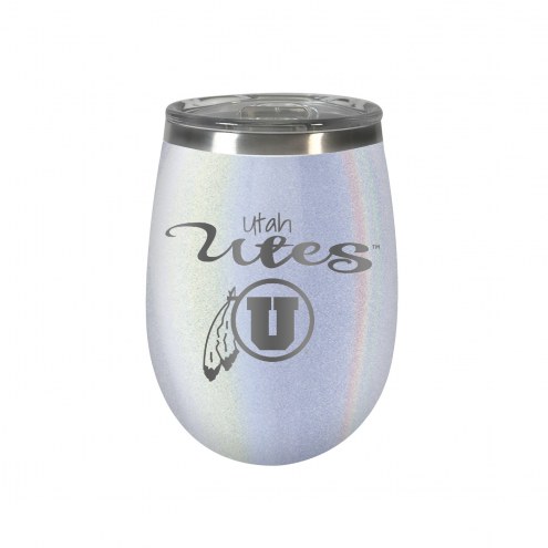 Utah Utes 10 oz. Opal Blush Wine Tumbler
