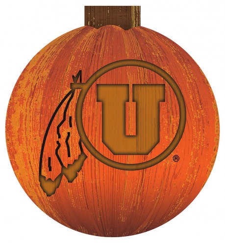 Utah Utes 12&quot; Halloween Pumpkin Sign