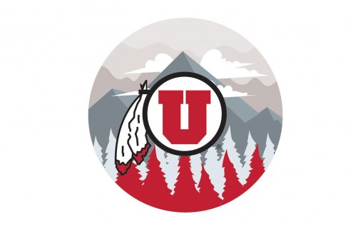 Utah Utes 12&quot; Landscape Circle Sign