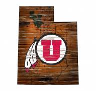 Utah Utes 12" Roadmap State Sign