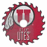 Utah Utes 12" Rustic Circular Saw Sign