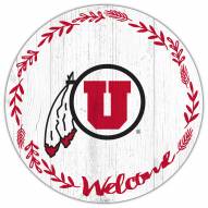 Utah Utes 12" Welcome Circle Sign