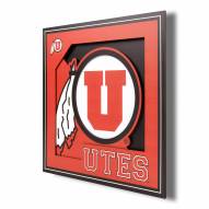 Utah Utes 12" x 12" 3D Logo Series Wall Art