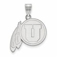 Utah Utes 14k White Gold Large Pendant