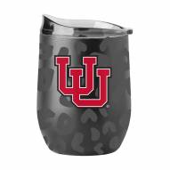Utah Utes 16 oz. Leopard Powder Coat Curved Beverage Glass