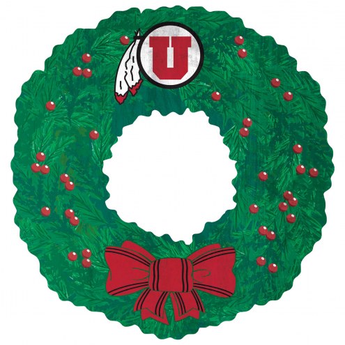 Utah Utes 16&quot; Team Wreath Sign