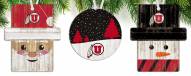 Utah Utes 3-Pack Christmas Ornament Set