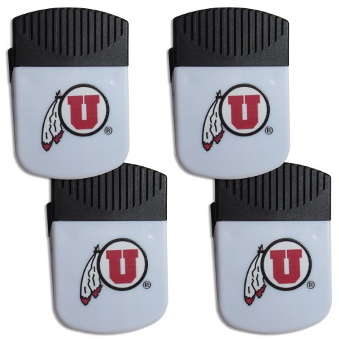Utah Utes 4 Pack Chip Clip Magnet with Bottle Opener