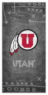 Utah Utes 6" x 12" Chalk Playbook Sign