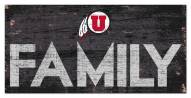 Utah Utes 6" x 12" Family Sign