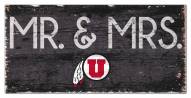Utah Utes 6" x 12" Mr. & Mrs. Sign