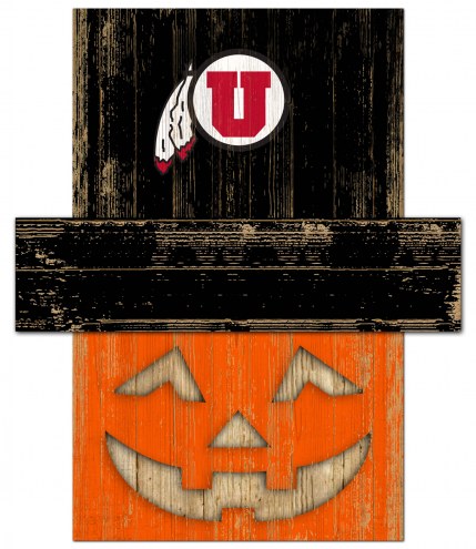 Utah Utes 6&quot; x 5&quot; Pumpkin Head