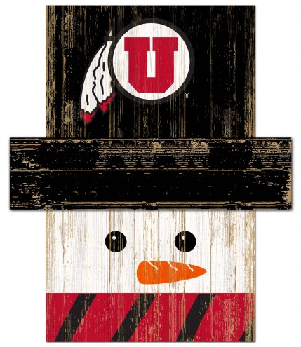 Utah Utes 6&quot; x 5&quot; Snowman Head