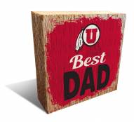 Utah Utes Best Dad 6" x 6" Block